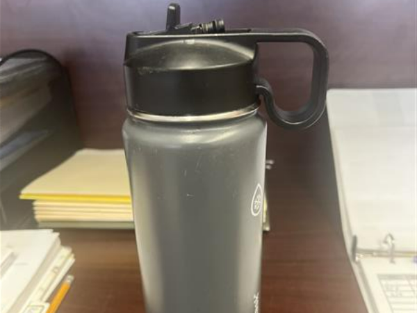 picture of a grey water bottle